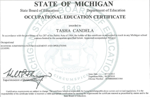 Temporary Vocational Authorization, Earned December 2005